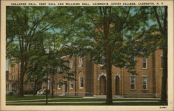 Callanan Hall, Eddy Hall and Williams Hall, Cazenovia Junior College Postcard