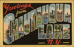 Greetings from Chautauqua Lake, NY Postcard Postcard