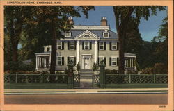 Longfellow Home, Cambridge, Massachusetts Postcard