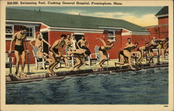 Swimming Pool, Cushing General Hospital Postcard