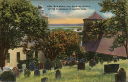View from Vurial Hill Showing Church of the Pilgrimage Postcard