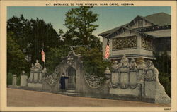 Entrance to Pope Museum Cairo, GA Postcard Postcard