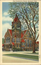 First Presbyterian Church in Davenport Iowa Postcard Postcard