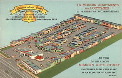 Mission Auto Court Postcard