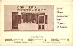 Cormier's Restaurant Postcard