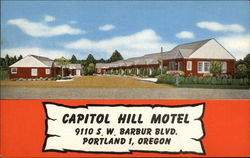 Capitol Hill Motel Portland, OR Postcard Postcard
