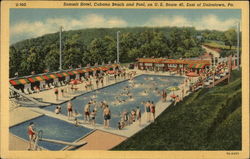 Summit Hotel, Cabana Beach and Pool Uniontown, PA Postcard Postcard