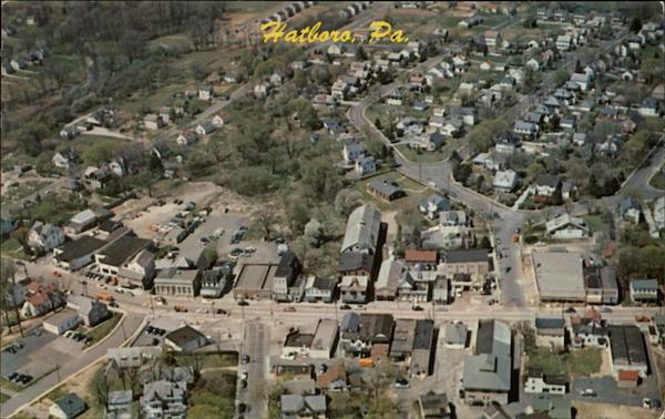 Aerial View of Hatboro Pennsylvania Herb Lanks