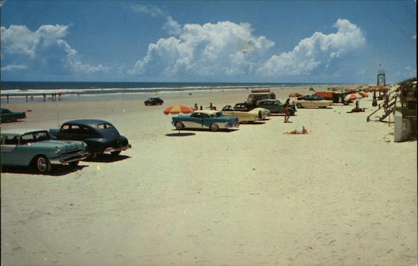 Looking South on the beach front Daytona Beach Florida