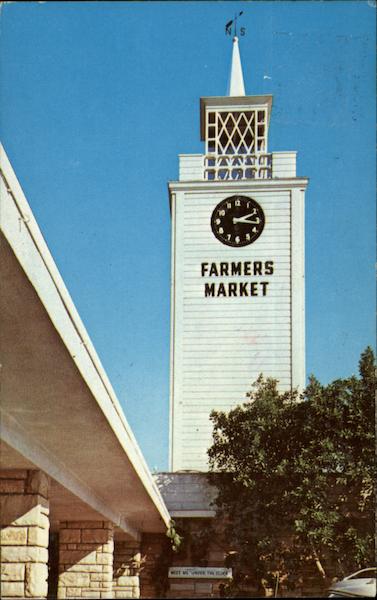 World Famous Farmers Market - Meet Me at the Clock Los Angeles California