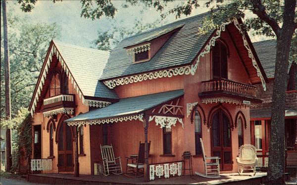 A typical Gingerbread Cottage Oak Bluffs Massachusetts