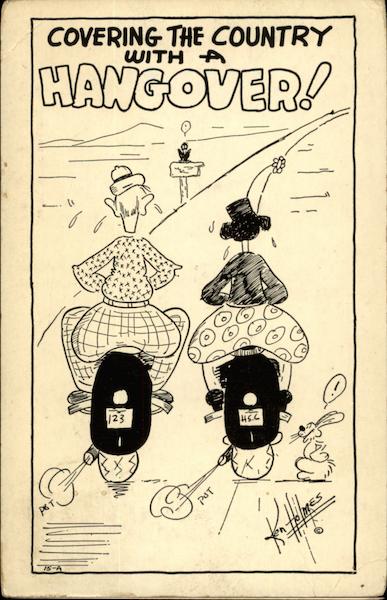 Covering the Country with a Hangover! Ken Holmes Comic, Funny