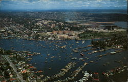 Aerial View of Portage Bay Postcard