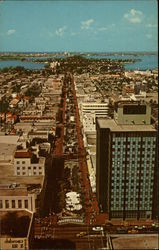 Aerial View of Lincoln Road Mall Miami Beach, FL Postcard Postcard