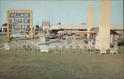 Village Motor Lodge Postcard