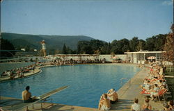 Outdoor Swimming Pool at The Greenbrier White Sulphur Springs, WV Postcard Postcard