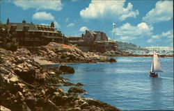 Corinthian Yacht Club Marblehead, MA Postcard Postcard