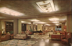 Main Lounge, Men's Quadrange, Indiana University Postcard