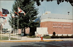 Constitution Town Avenue of Flags Postcard