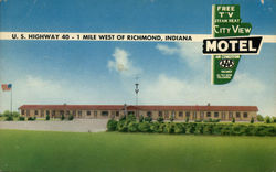 City View Motel Postcard