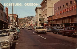 Street Scene Roseburg, OR Postcard Postcard