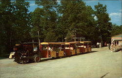 Pioneer Train, Santa Claus Land Indiana Postcard 