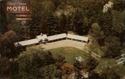 Aerial View of Elwal Pines Inn & Motel Williamstown, MA Postcard Postcard