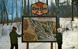 Glen Ellen Ski Area Warren, VT Postcard Postcard