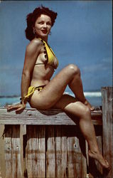 Woman In Bathing Suit Postcard