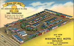 Mission Bell Motel Daly City, CA Postcard Postcard