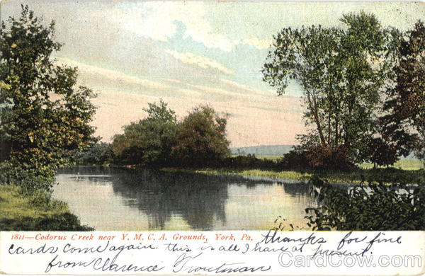 Codorus Creek near YMCA. Grounds York Pennsylvania