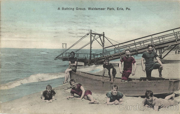 A Bathing Group, Waldameer Park Beach Erie Pennsylvania