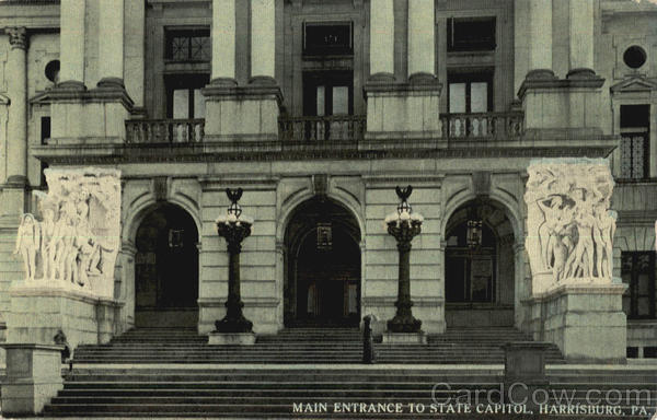 Main Entrance to State Capitol Harrisburg Pennsylvania
