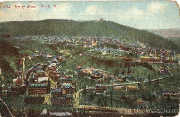 Bird's Eye of Mauch Chunk Jim Thorpe Pennsylvania