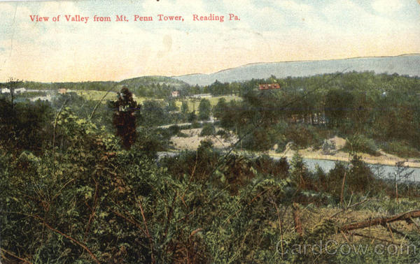 View of Valley from Mt. Penn Tower Reading Pennsylvania