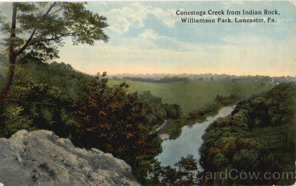 Conestoga Creek from Indian Rock, Williamson Park Lancaster Pennsylvania