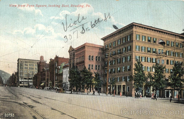 View from Penn Square , Looking East Reading Pennsylvania