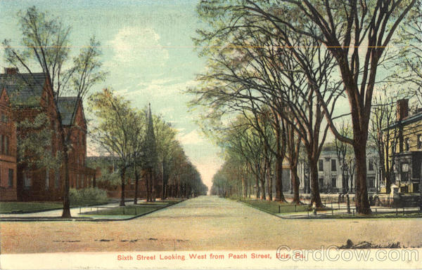 Sixth Street Looking West from Peach Street Erie Pennsylvania