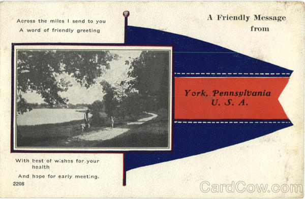 York Banner Card Pennsylvania