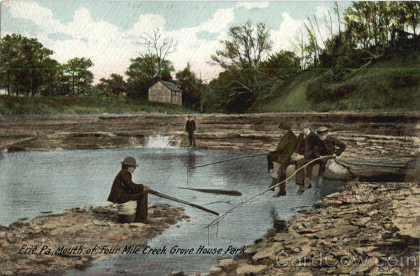 Mouth of Four Mile Creek, Grove House Park Erie Pennsylvania