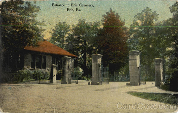 Entrance to Erie Cementery Pennsylvania