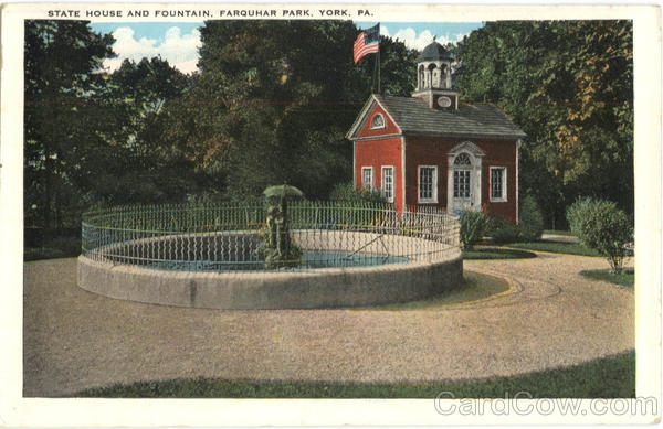 State House and Fountain, Farquhar Park York Pennsylvania