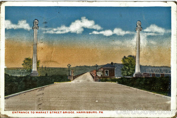 Entrance to Market Street Bridge Harrisburg Pennsylvania