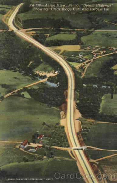 Aerial View Penna Turnpike Pennsylvania
