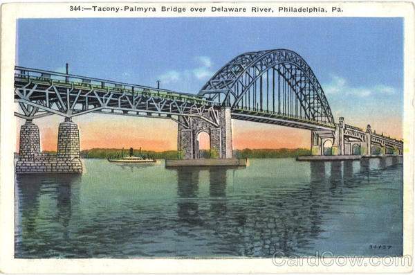 Tacony-Palmyra Bridge Over Delaware River Philadelphia Pennsylvania