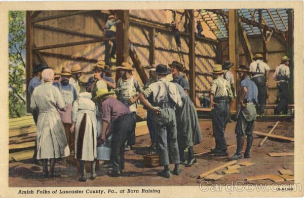 Amish Barn Raising Lancaster Pennsylvania