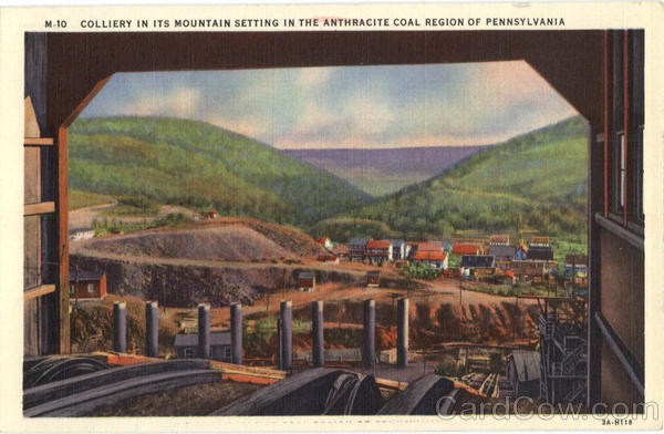 Colliery in its Mountain Setting Anthracite Region Pennsylvania