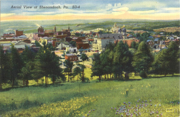Aerial View of Shenandoah Pennsylvania
