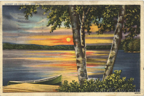 Sunset on Erie Bay Pennsylvania