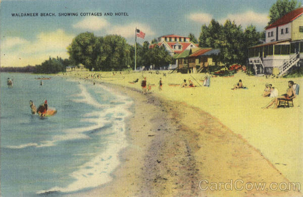 Waldameer Beach Showing Cottages & Hotel Erie Pennsylvania